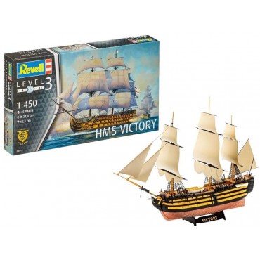 KIT PARA MONTAR REVELL BARCO HMS VICTORY 1/450 45 PEÇAS REV 05819